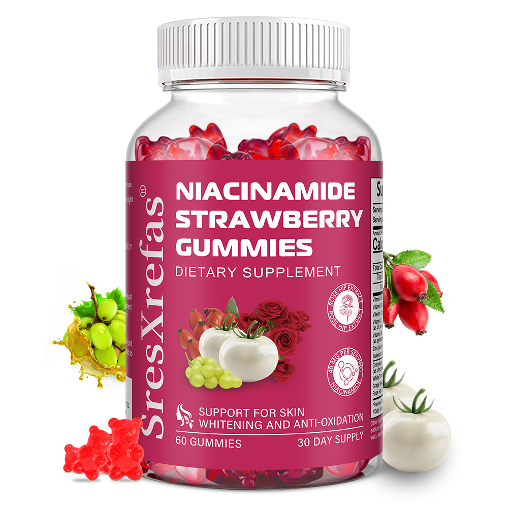 Health Wellness Gummies - ナイアシンアミド（ビタミンB3）グミ、エネルギー生成、肌の健康、エネルギー代謝、抗酸化健康、アンチエイジングをサポートします。