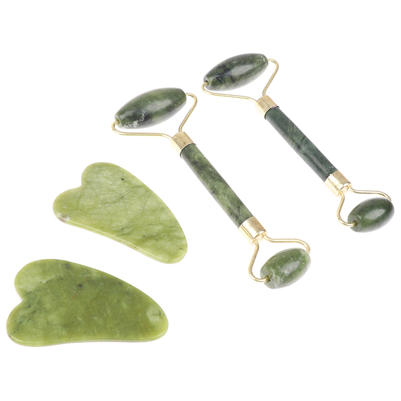 Jade Gua Sha Tool - 1ピースのマッサージブラシ,翡翠,あごひげ,鍼治療,スパ用マッサージツールのセット