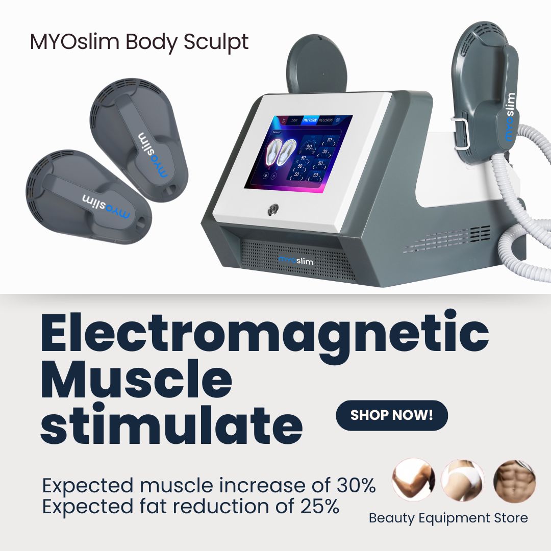 Health With Wellness - EMSボディビルディングマシンMYOslim脂肪除去2ハンドル筋肉彫刻フィットネスウェルネスボディ筋肉刺激装置（ヘルスケア用）