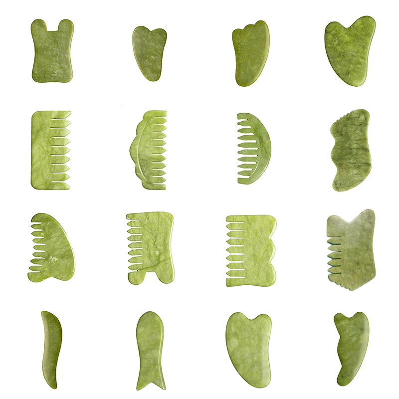 ナチュラルグリーン Xiuyu Gua Sha ボード翡翠石 - Jade Gua Sha Tool のレビューと価格