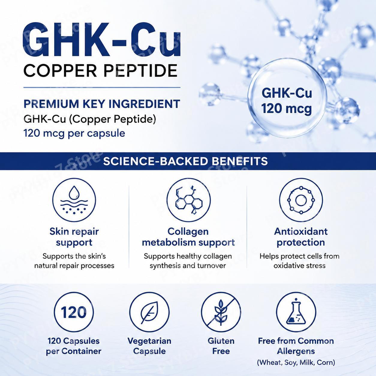GHK-Cu銅ペプチドサプリメントカプセル（肌の健康サポート - Health With Wellness のレビューと価格