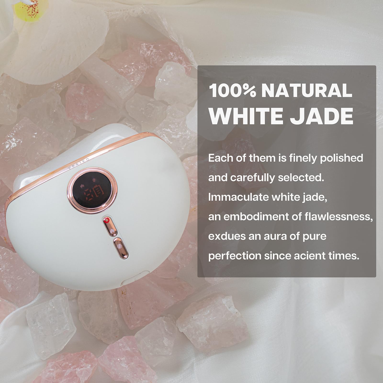 電気翡翠石フェイシャルマッサージャー,熱と振動を備えたグアシ - Jade Gua Sha Tool のレビューと価格