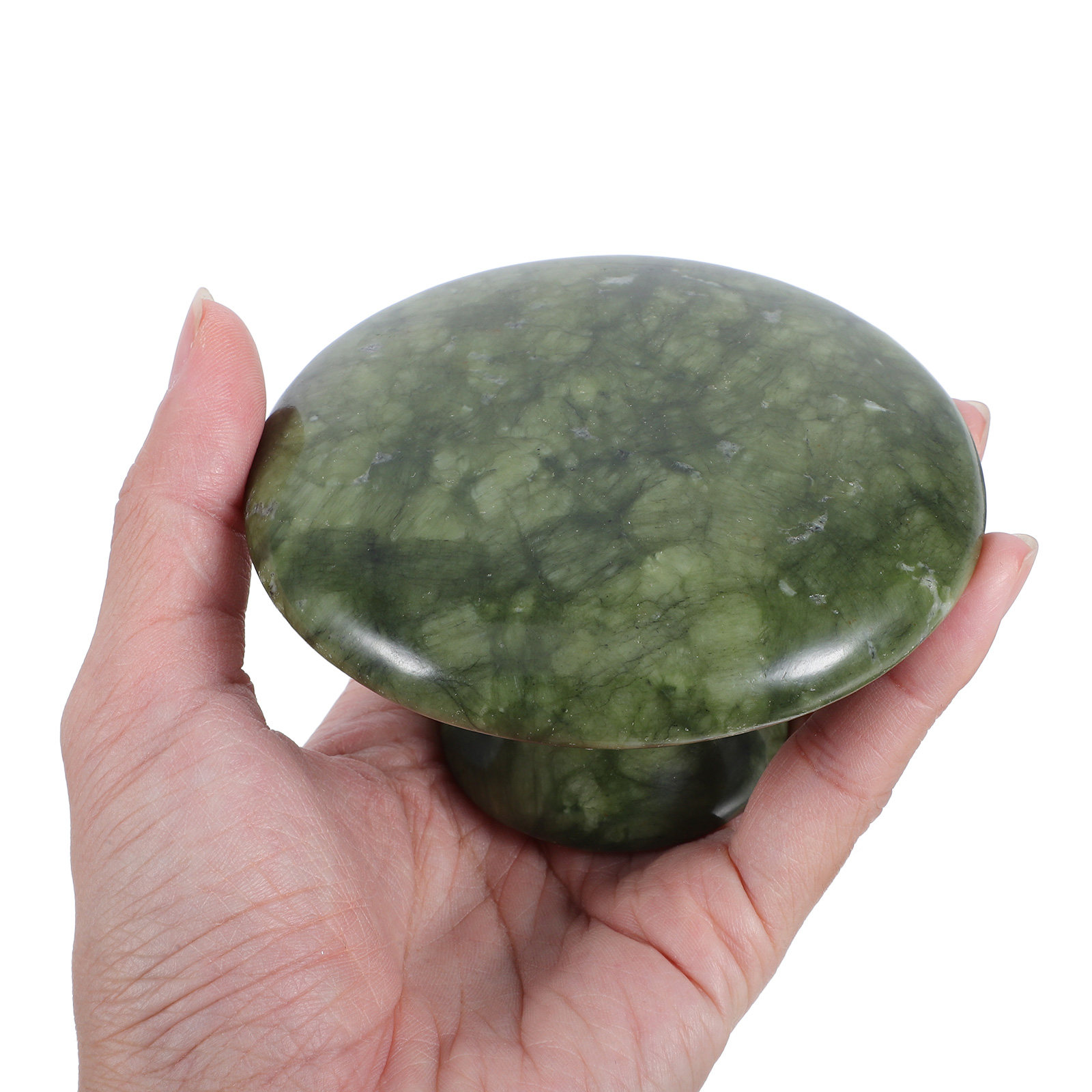 マッシュルーム型グアシャマッサージストーン、ジェイド製スムー - Jade Gua Sha Tool のレビューと価格