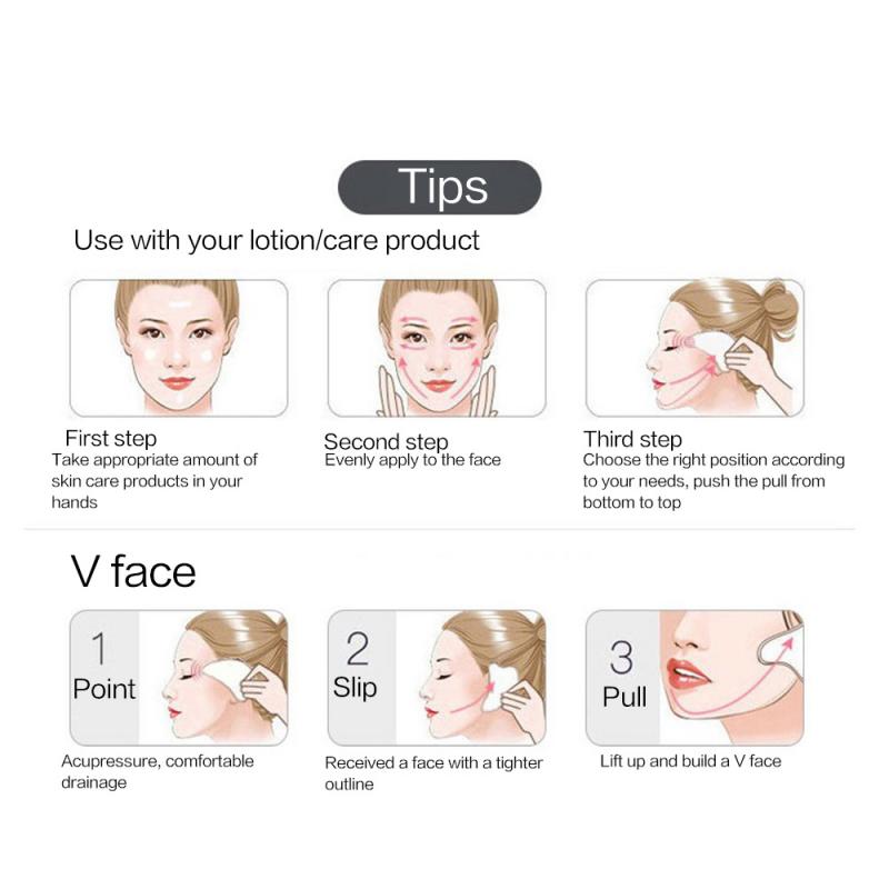 ローズクォーツ グアシャ フェイスマッサージャー用 スキンス - Jade Gua Sha Tool のレビューと価格
