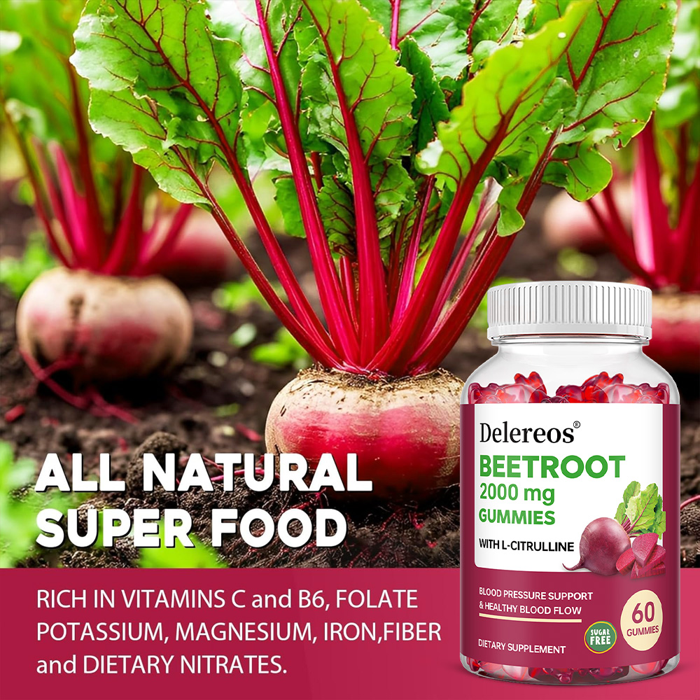 ビートルートグミは、健康な血圧を維持し、エネルギーを高め、心 - Health Wellness Gummies のレビューと価格