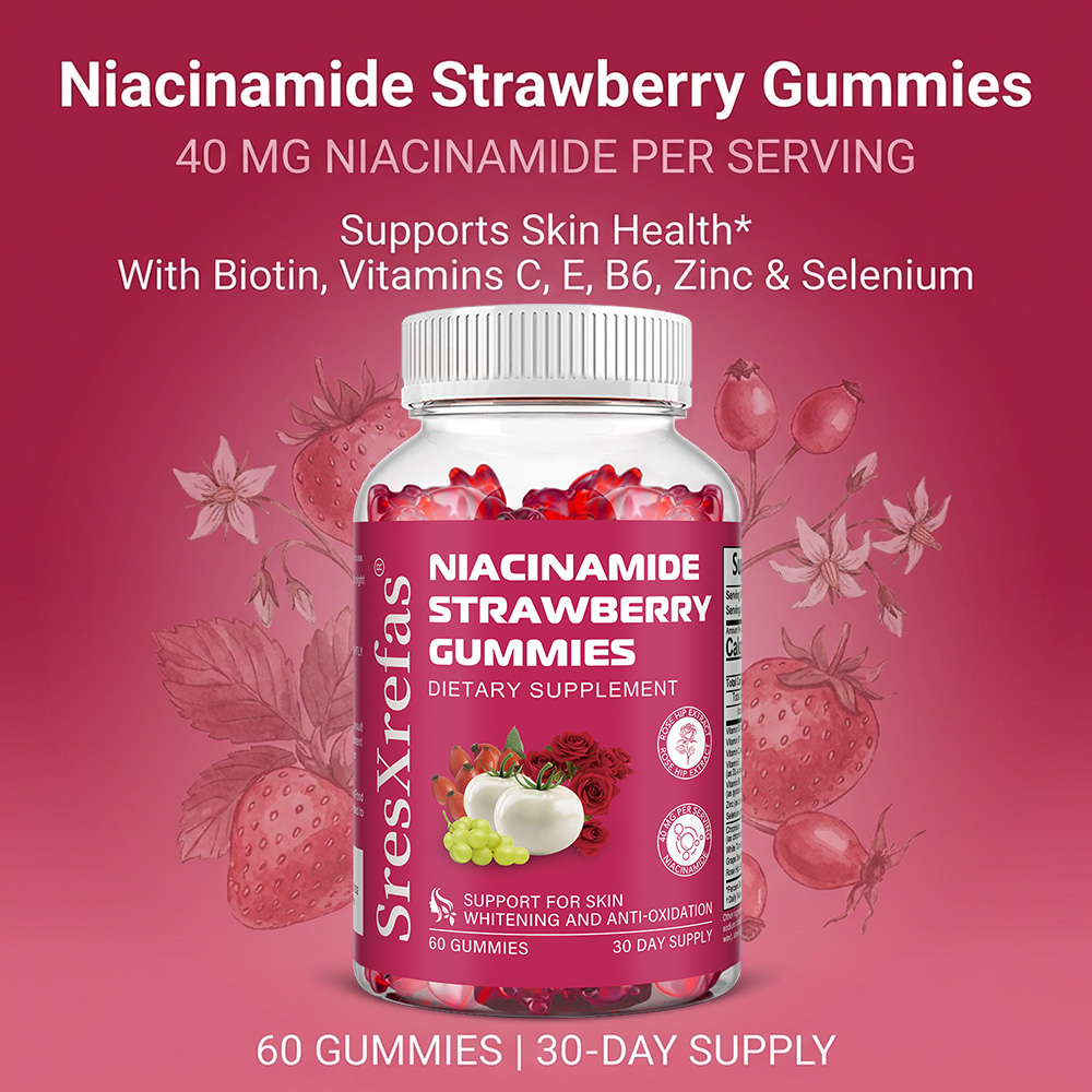 ナイアシンアミド（ビタミンB3）グミ、エネルギー生成、肌の健 - Health Wellness Gummies のレビューと価格