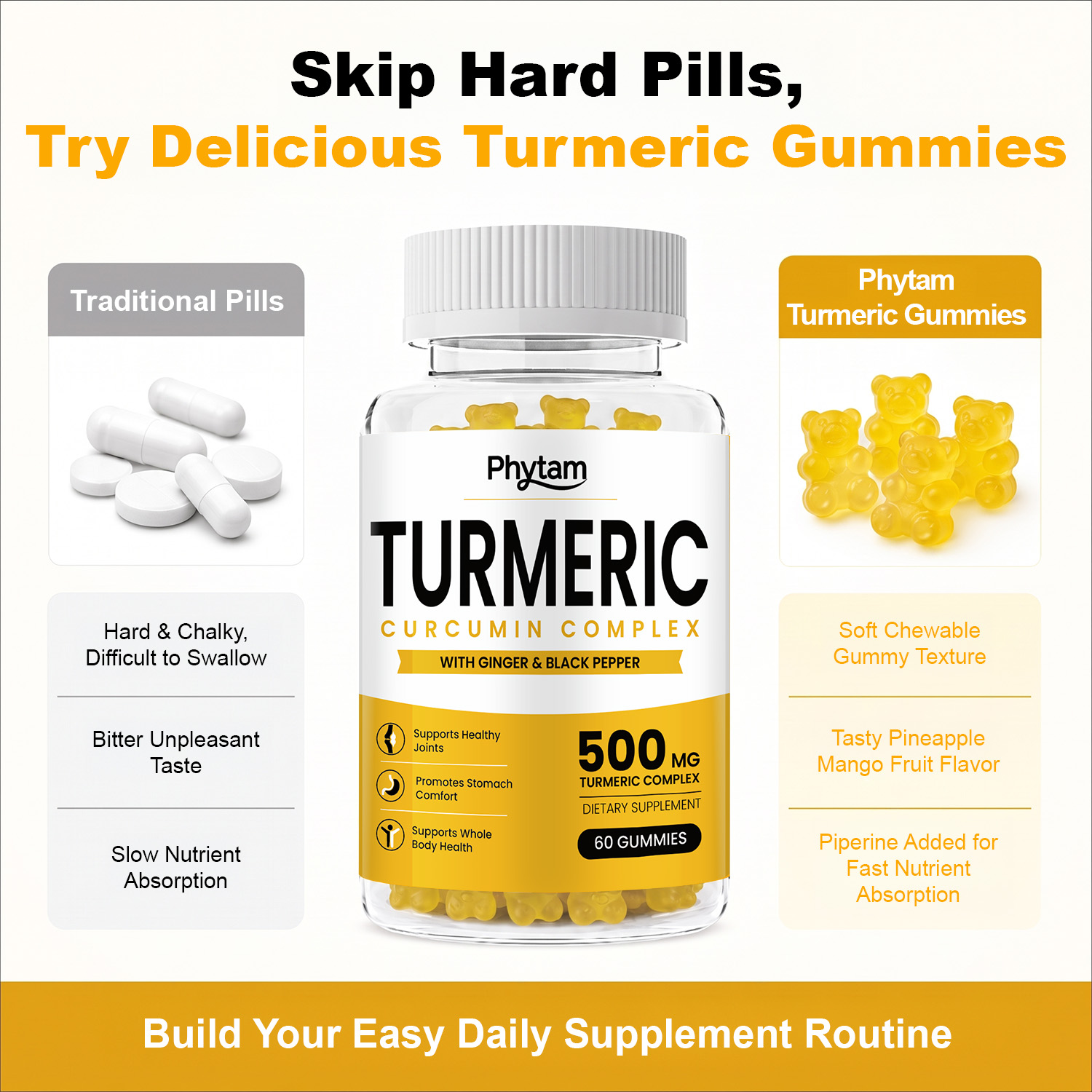 ターメリック・クルクミン・グミ（ジンジャーとブラックペッパー - Health Wellness Gummies のレビューと価格