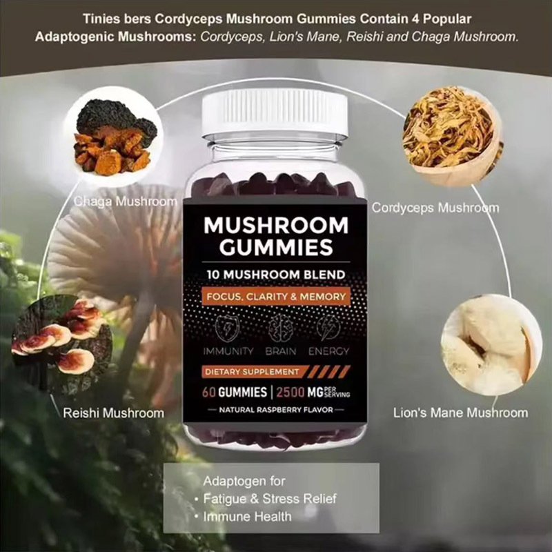 マッシュルームグミは、免疫の健康、脳の健康、そして全体的な健 - Health Wellness Gummies のレビューと価格