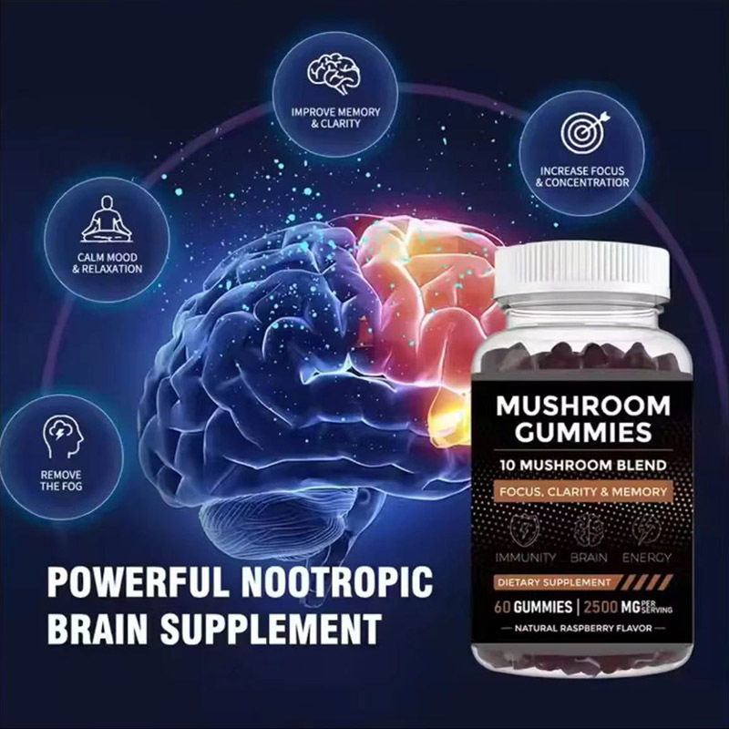 マッシュルームグミは、免疫の健康、脳の健康、そして全体的な健 - Health Wellness Gummies のレビューと価格
