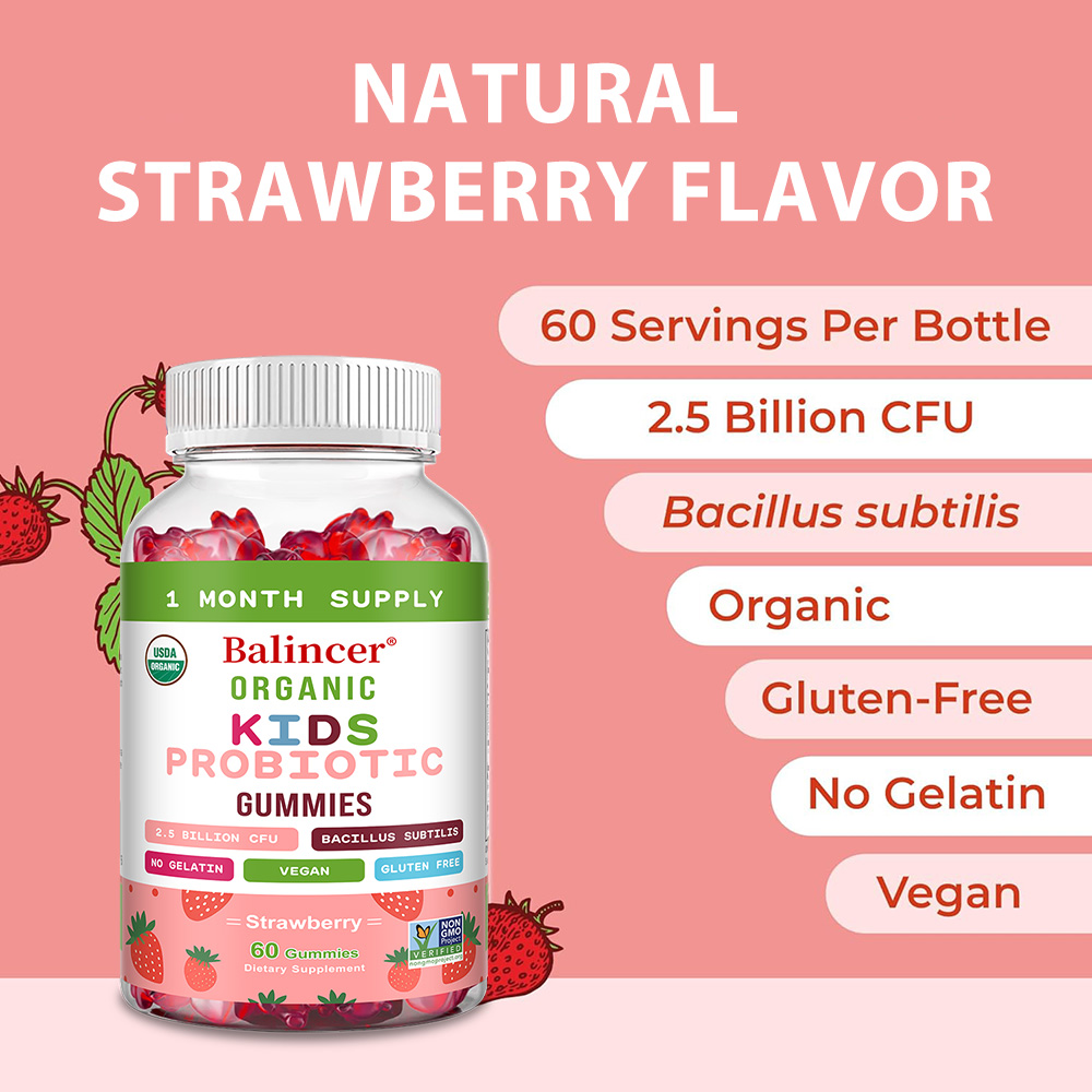 天然オーガニックプロバイオティクスグミ（イチゴ味）、子供向け - Health Wellness Gummies のレビューと価格
