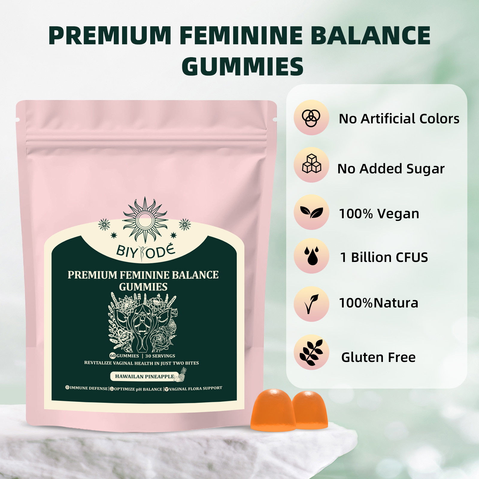 女性のためのプレミアムフェミニンバランスグミ、pHバランスを - Health Wellness Gummies のレビューと価格