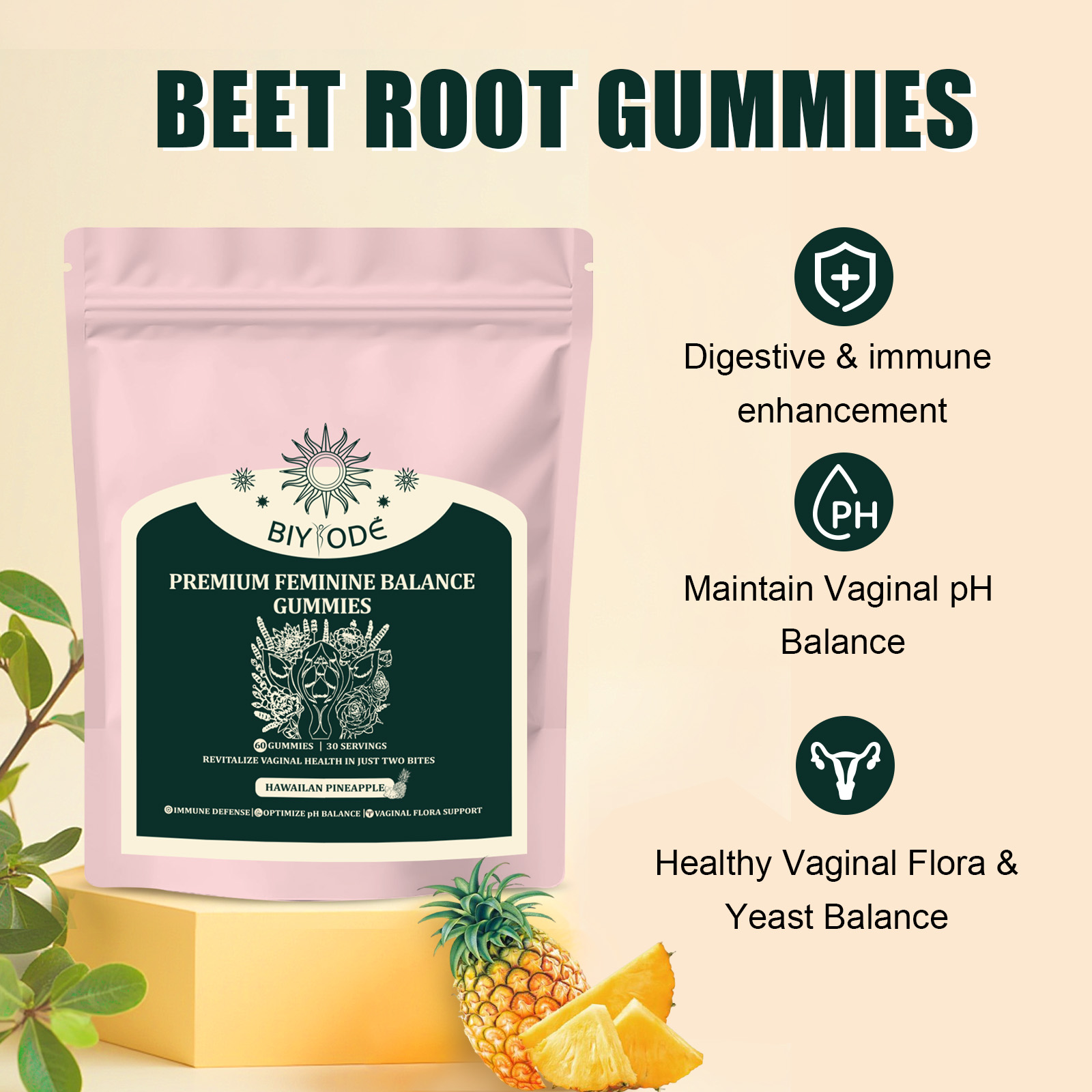 女性のためのプレミアムフェミニンバランスグミ、pHバランスを - Health Wellness Gummies のレビューと価格
